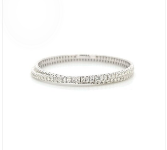 DOUBLE WRAP DIAMOND FLEX TENNIS BRACELET