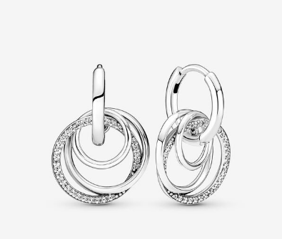 Pandora Family Always Encircled Hoop Earrings