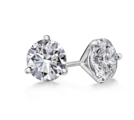 3 Prong 2CT Diamond Studs