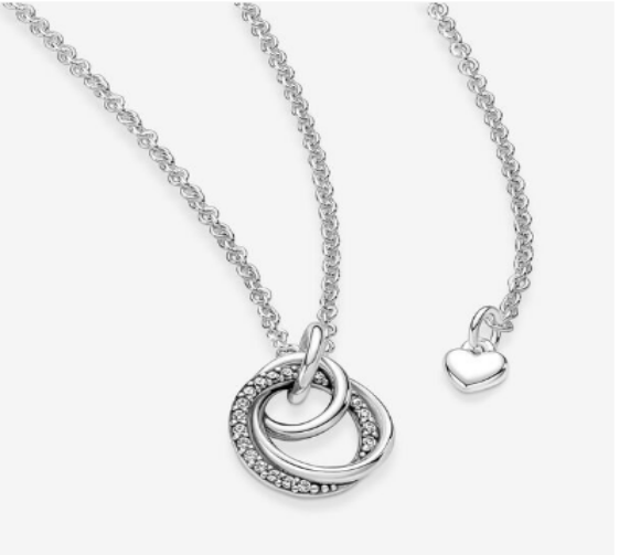 Round Sparkle Halo Necklace | Sterling silver | Pandora US