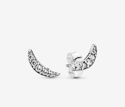 Pandora Sparkling Crescent Moon Earrings