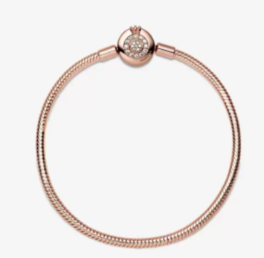 Pandora Moments Sparkling Crown O Snake Chain Bracelet