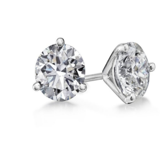 3 Prong .25ct Diamond Studs