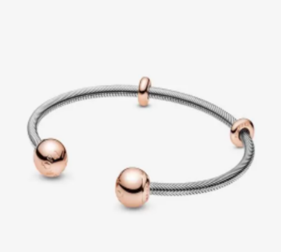 Pandora Moments Snake Chain Style Open Bangle