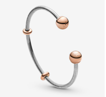 Pandora Moments Snake Chain Style Open Bangle