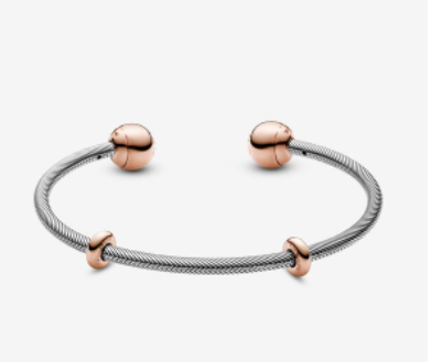 Pandora Moments Snake Chain Style Open Bangle