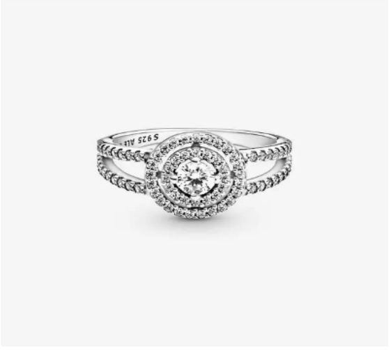 Pandora Sparkling Double Halo Ring