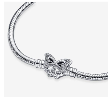 Pandora Moments Butterfly Clasp Snake Chain Bracelet