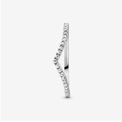 Pandora Sparkling Wishbone Ring