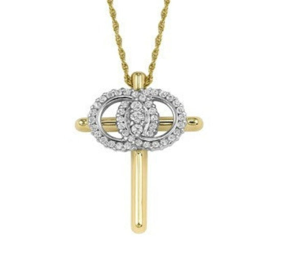 <p>14YW .50CT Diamond Marriage Cross in Garner, NC
