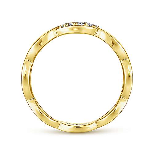 14k Yellow Gold Stackable Contoured Marquise in Raleigh