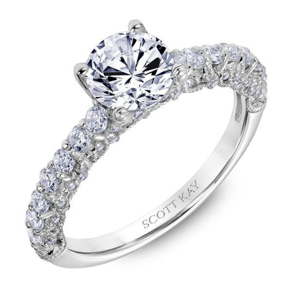 Scott Kay 14k White Gold Heaven&#39;s Gate Engagement Ring
